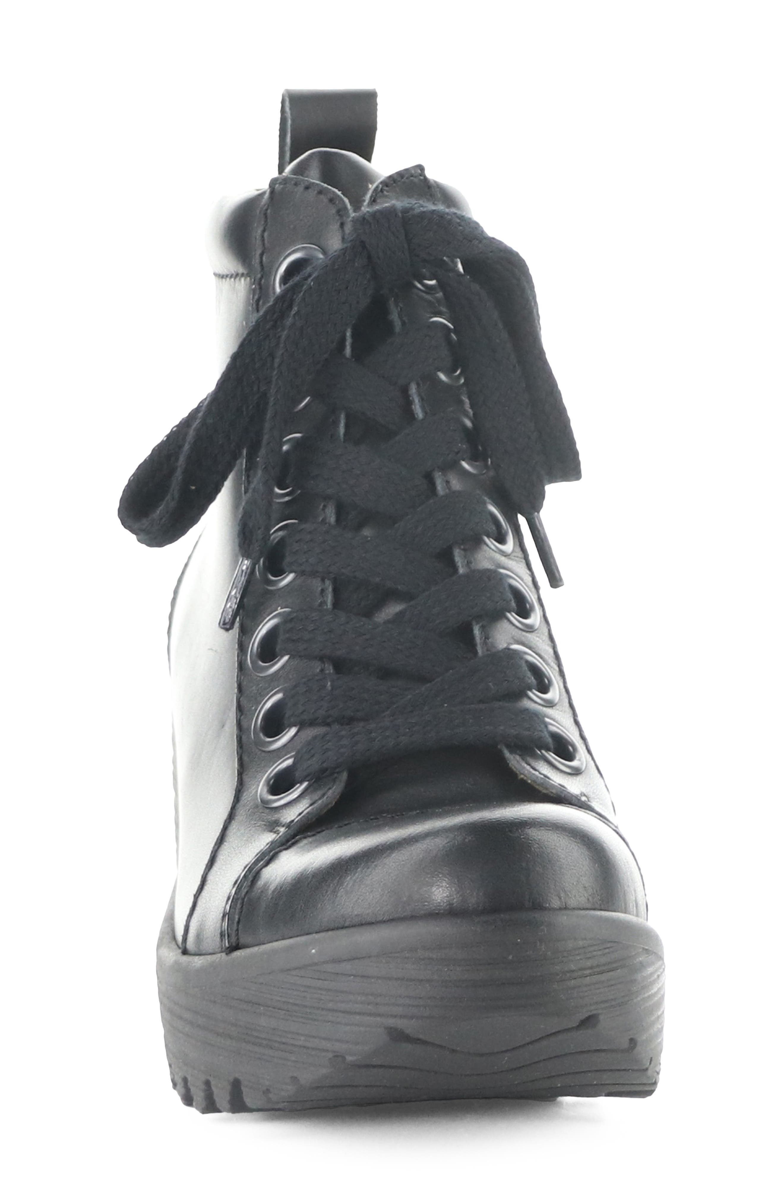 Lufe Platform Wedge Bootie, Alternate, color, BLACK