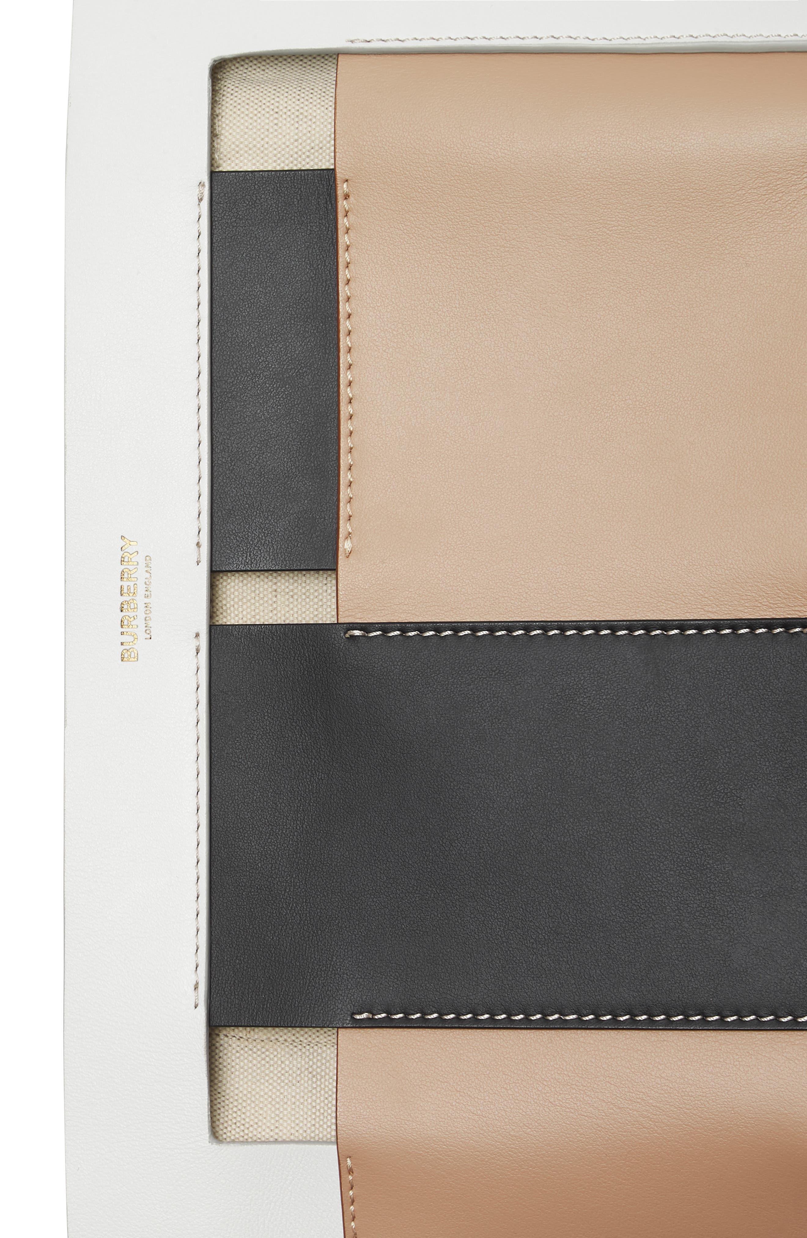 Burberry Small Foster Leather Bucket Bag, Alternate, color, 