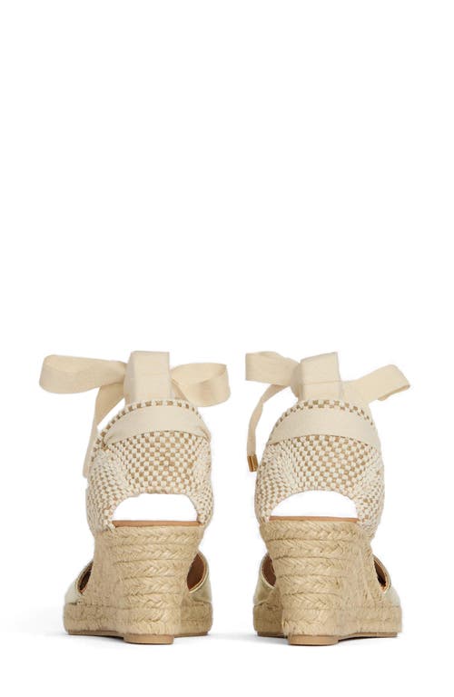 Barbour Isla Espadrille Wedge In Gold