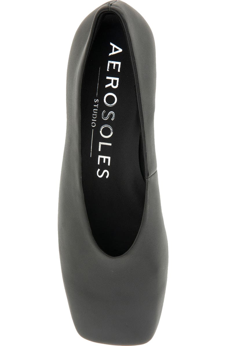 Aerosoles Nannie Square Toe Pump, Alternate, color, Black Leather