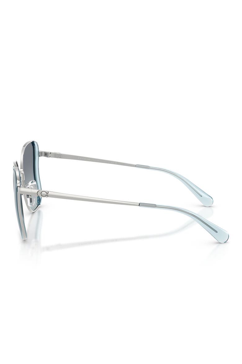 50mm Gradient Square Sunglasses, Alternate, color, OCEAN / SILVER