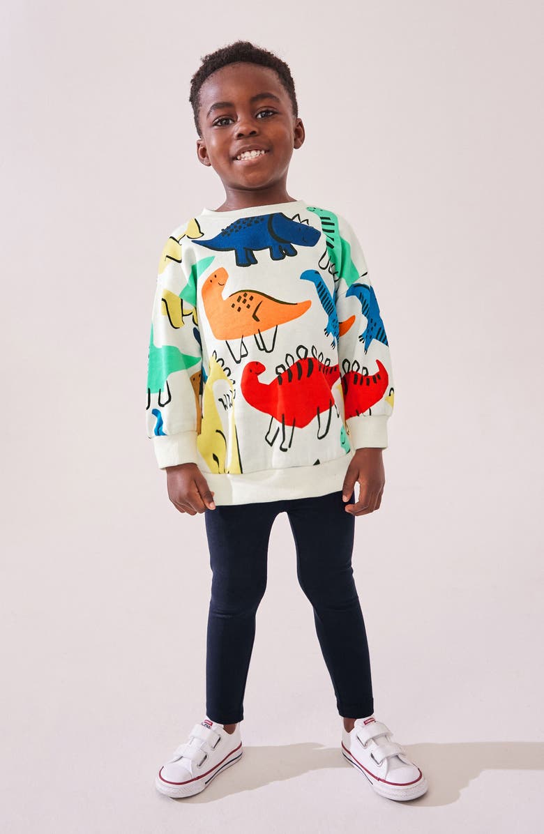 NEXT Kids' Dinosaur Print Cotton Sweatshirt & Leggings Set, Alternate, color,