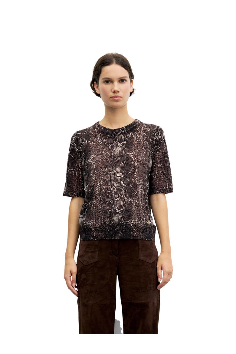 Rosa Animal Print Top, Main, color, Brown