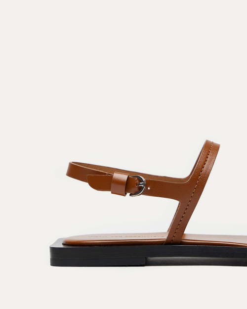 Want Les Essentiels De La Vie Want Les Essentiels Holton Smooth Leather Flat Sandal In Cuero