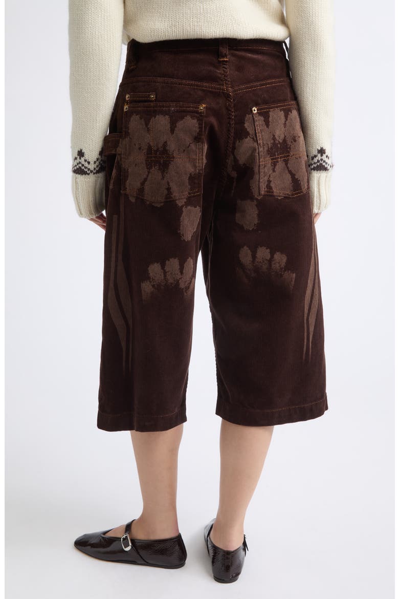 Baggy Corduroy Bermuda Shorts, Alternate, color, BROWN