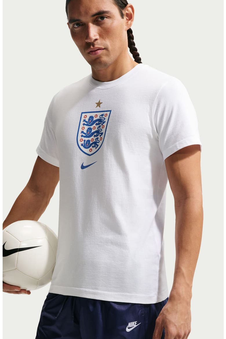 England Crest Cotton Graphic T-Shirt, Alternate, color, WHITE