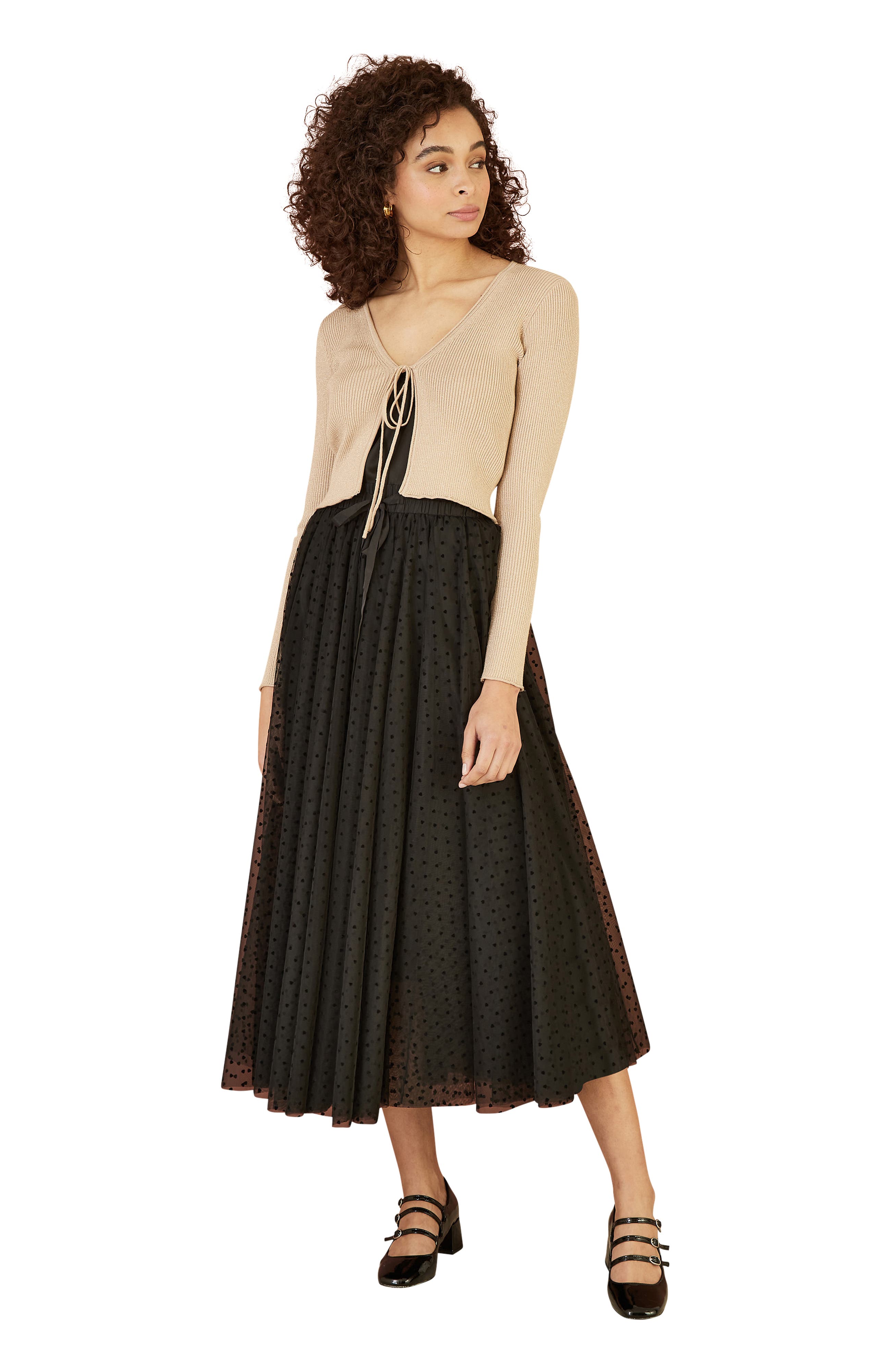 Metallic Rib Knit Bolero - image 3