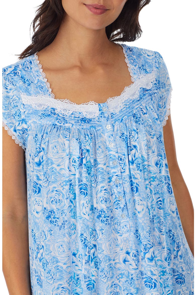 Rose Print Waltz Nightgown, Alternate, color, BLUFLOR