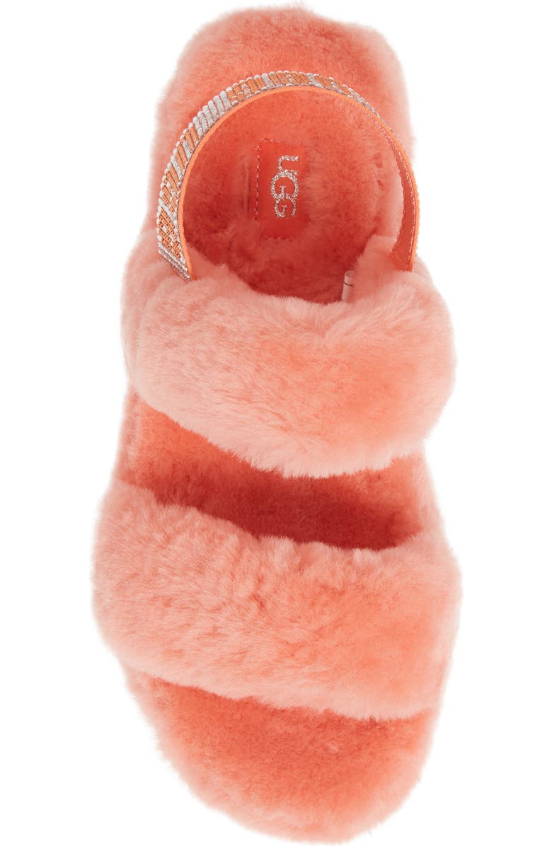 UGG<sup>®</sup> Oh Yeah Bling Genuine Shearling Slingback Sandal, Alternate, color,