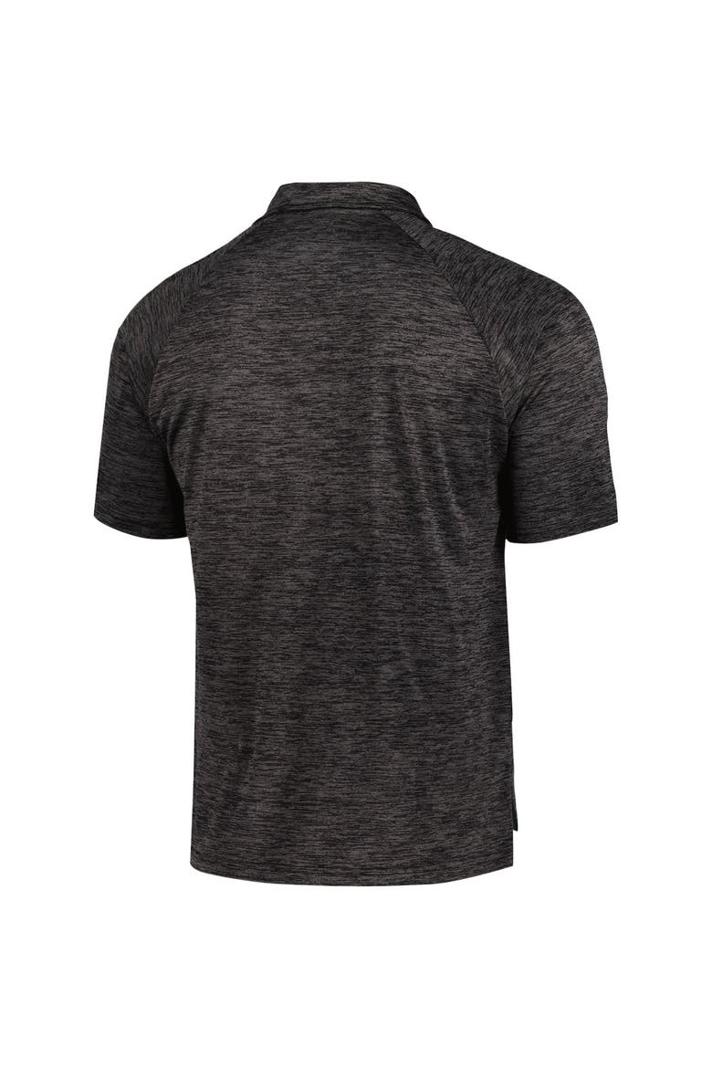 Men's Colosseum Heathered Black Baylor Bears Down Swing Polo, Alternate, color, Heather Black