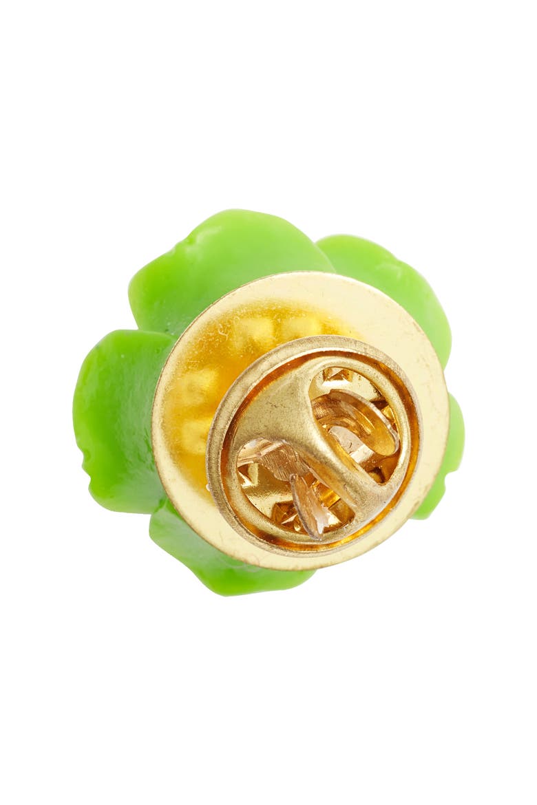 Floral Lapel Pin, Alternate, color, LIME GREEN