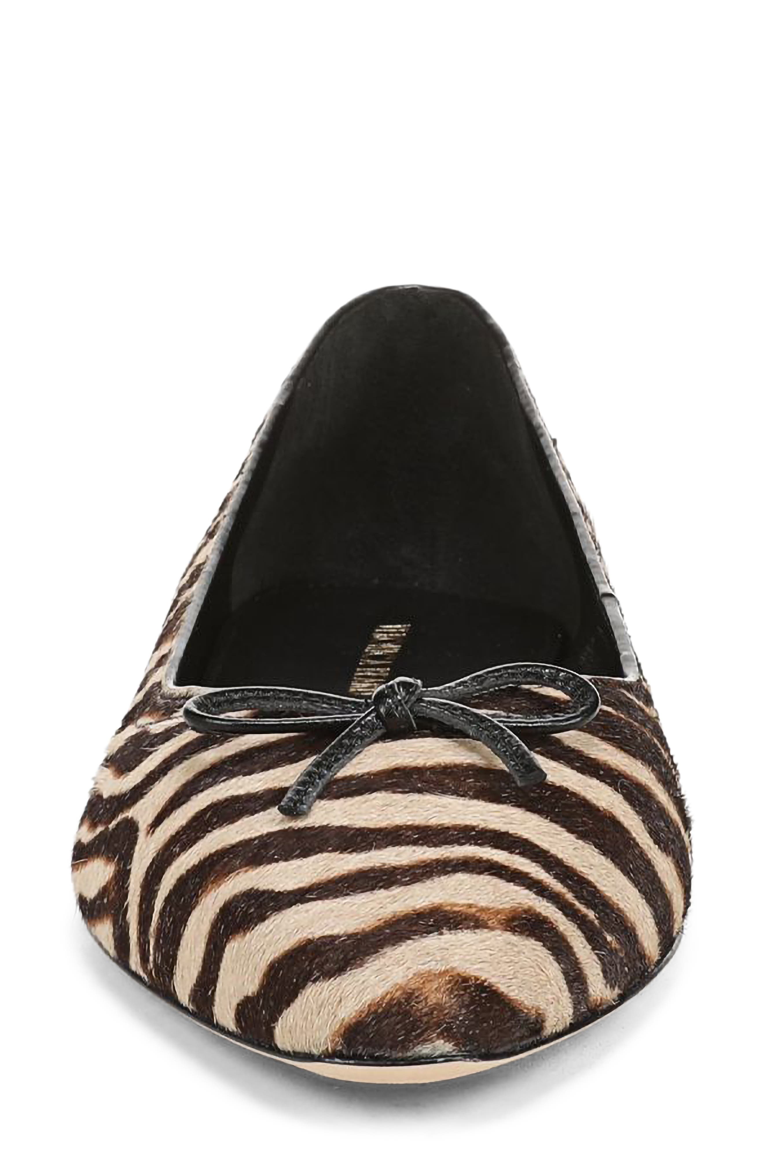 Cailey Ballet Flat, Alternate, color, ZIGER BROWN CALF HAIR