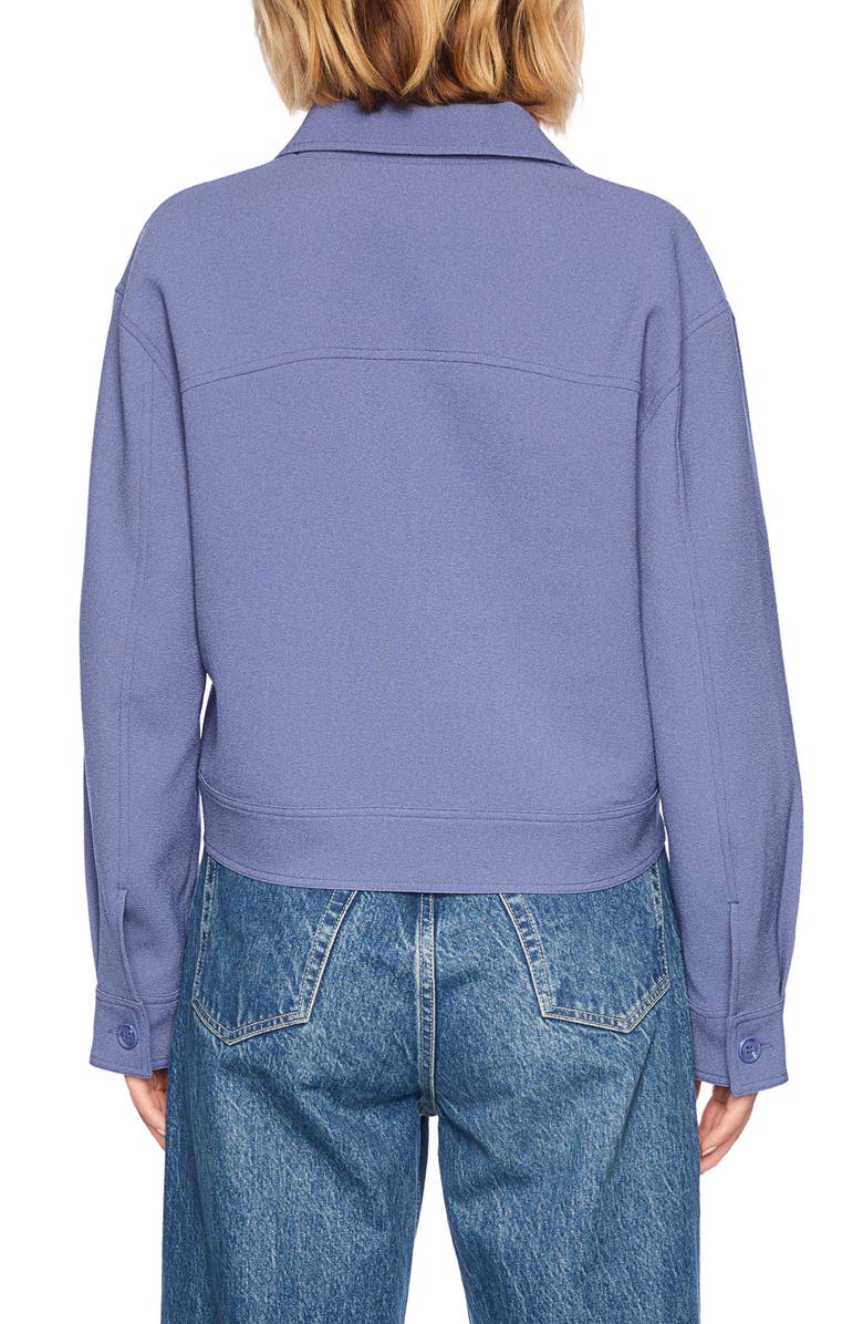 Susana Monaco Pebble Weave Button-Up Jacket, Alternate, color, Mediterranean