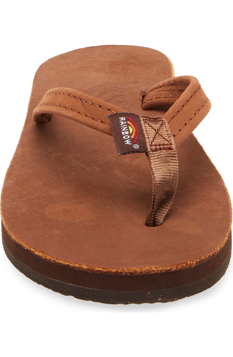 Rainbow<sup>®</sup> Rainbow Narrow Strap Sandal, Alternate, color, Redwood