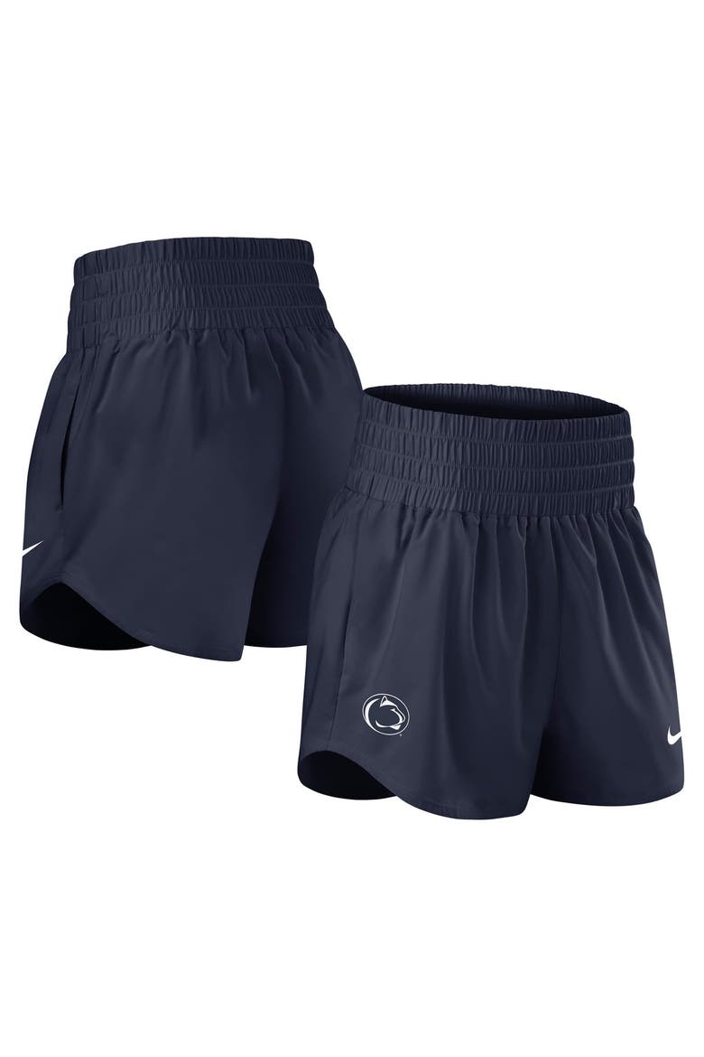 Women's Nike Navy Penn State Nittany Lions Performance One Dri-FIT High-Rise Shorts, Main, color, Navy
