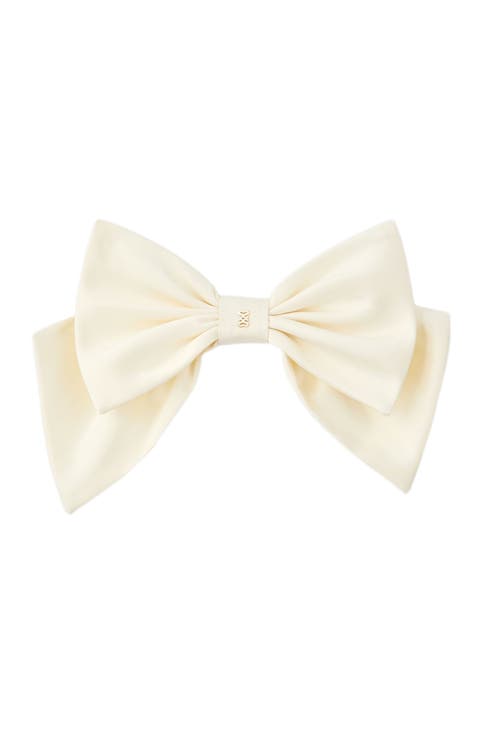 Satin bow barrette