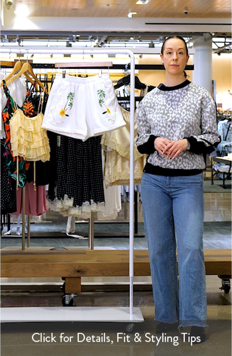 Coconut Trees Come To Rio Eyelet Fleece Shorts, sales video thumbnail