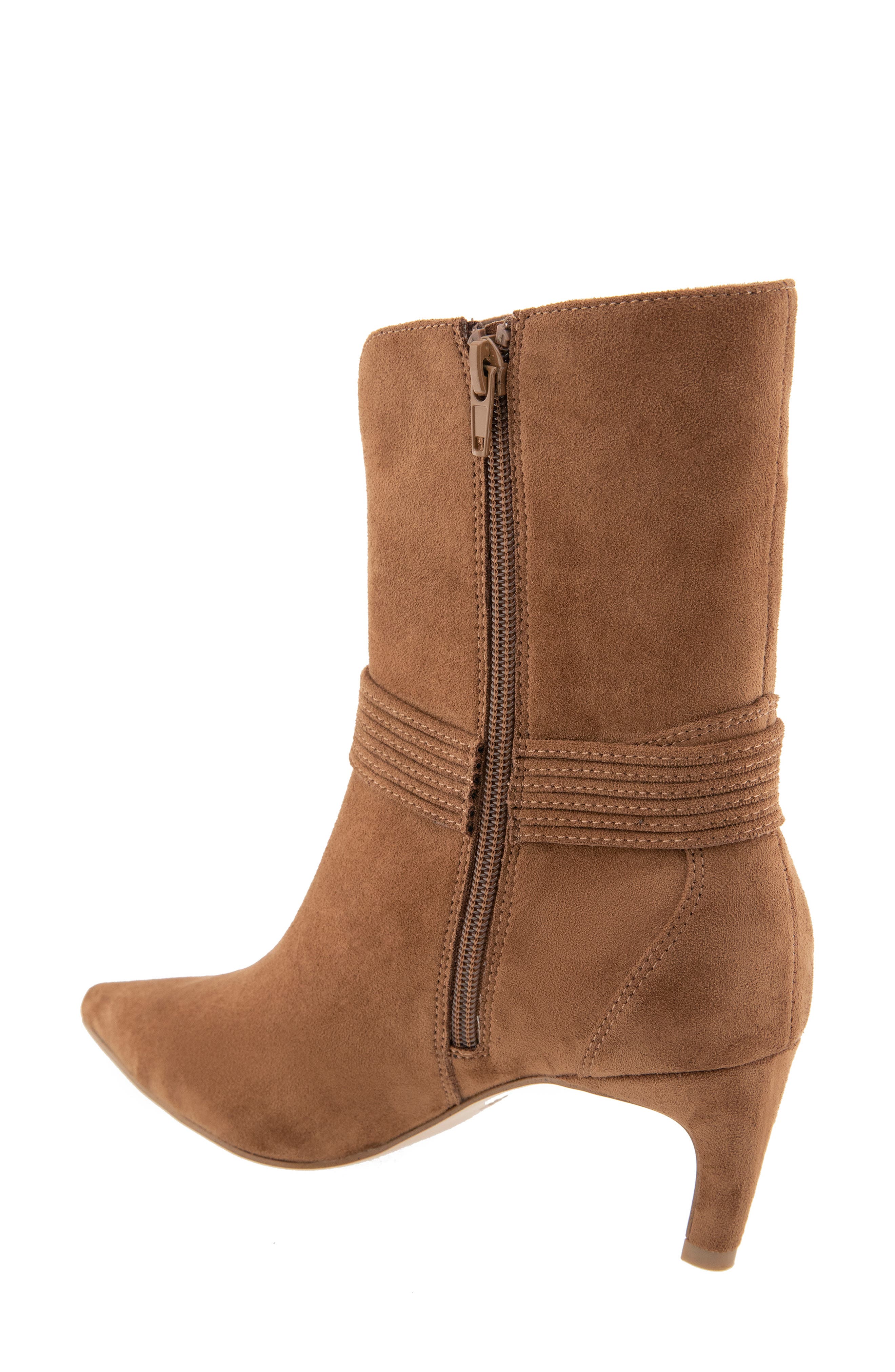 Zoryn Belted Pointed Toe Boot, Alternate, color, TAN