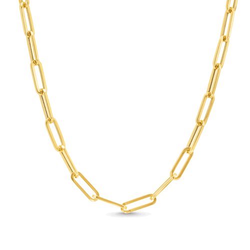 Hollywood Sensation Paperclip Link Necklace Effortless Glamour For Any Occasion In Gold