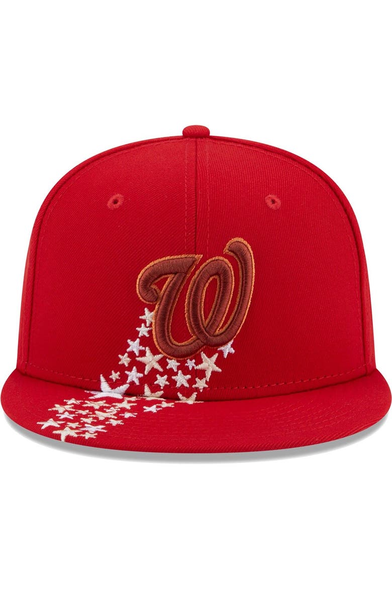 Men's New Era Red Washington Nationals  Meteor 59FIFTY Fitted Hat, Alternate, color, Red