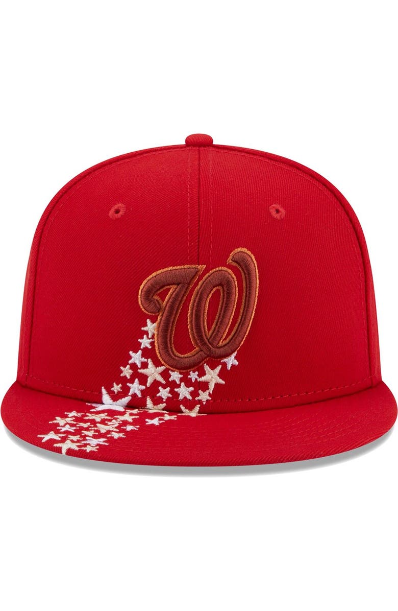 New Era Men's New Era Red Washington Nationals Meteor 59FIFTY Fitted Hat, Alternate, color, Red