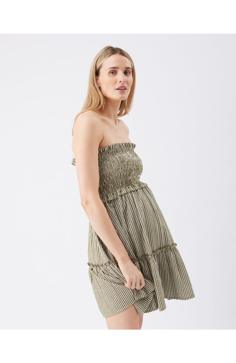 Ripe Maternity Gabby Tiered Dress, Alternate, color, Khaki / White