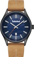 Timberland Classic Three Hand Leather Strap Watch, 42.5mm