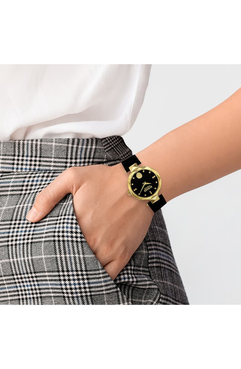 VERSUS Versace Covent Garden Leather Strap Watch, 36mm, Alternate, color,