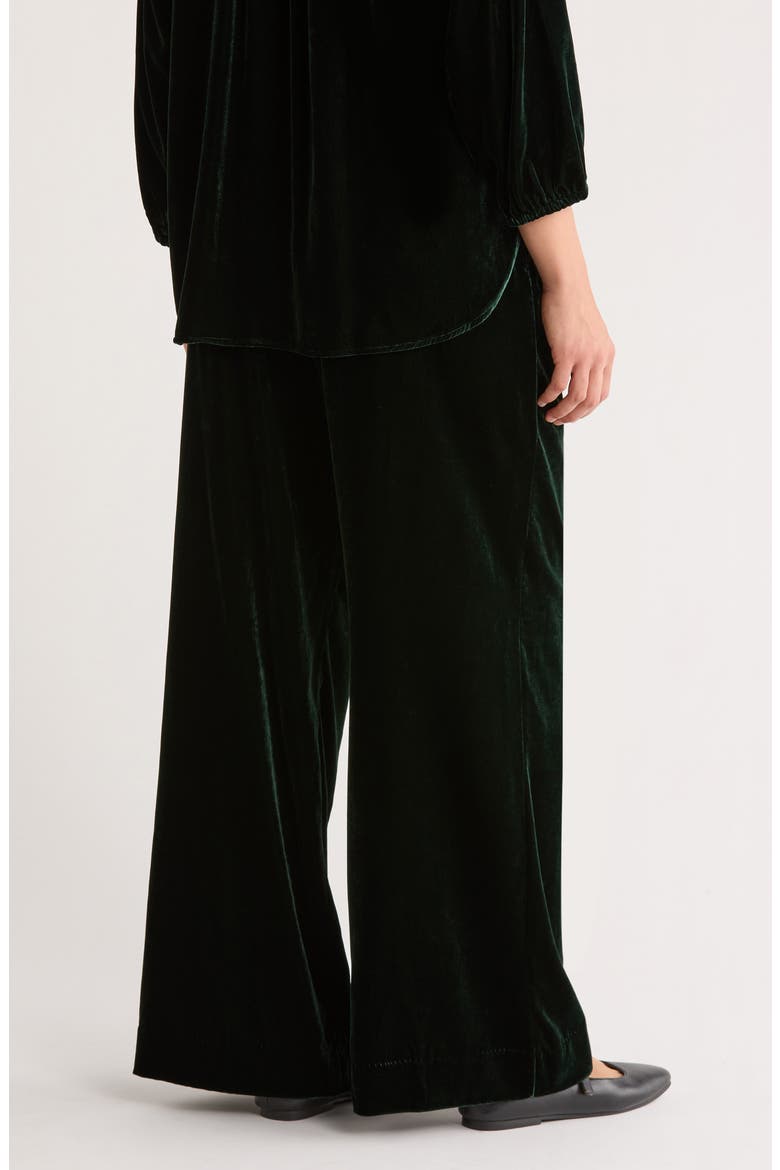Bella Velvet Drawstring Pants, Alternate, color, EMERALD