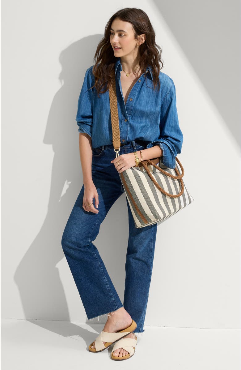 Rothy's The Lightweight Zip Tote, Alternate, color, Cabana Stripe