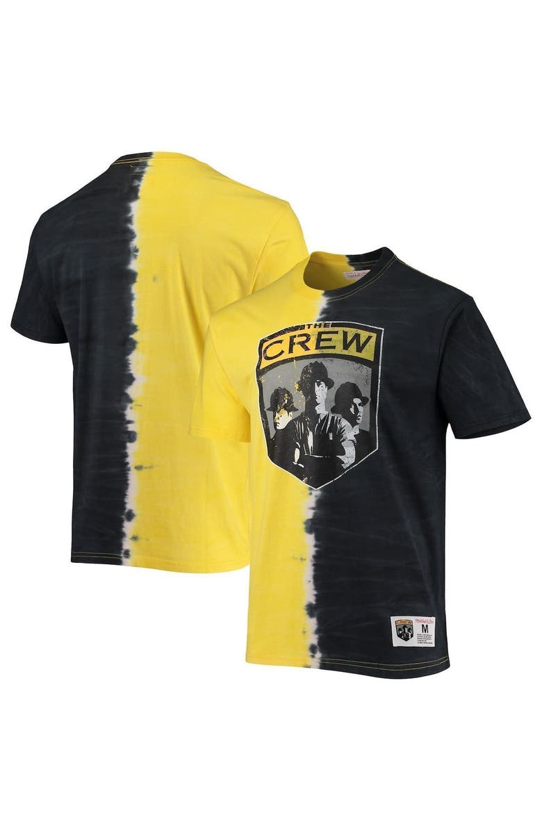 Mitchell & Ness Men's Mitchell & Ness Gold Columbus Crew Vertical Tie-Dye Top, Alternate, color,