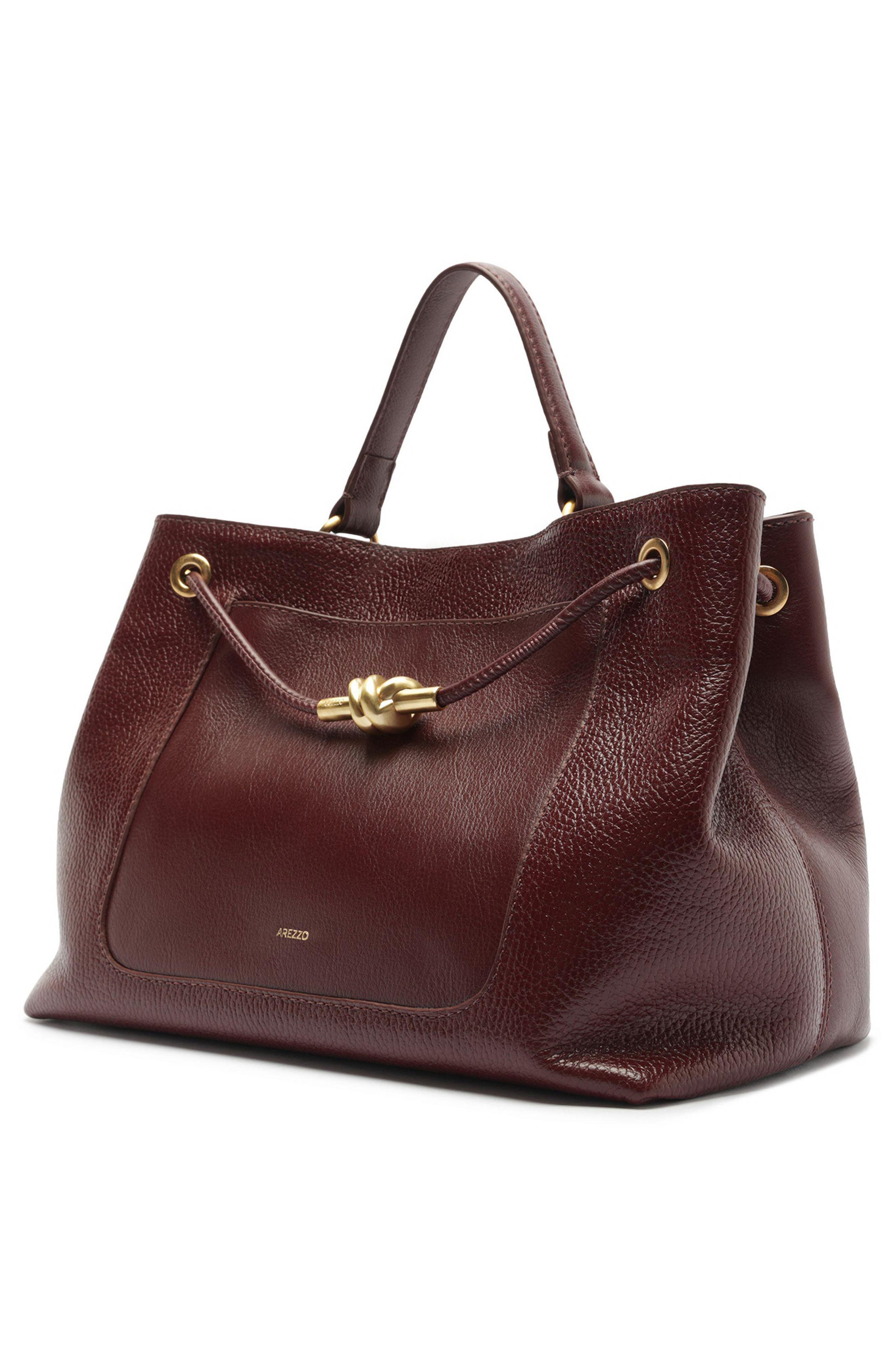 Delphine Large Leather Shopper, Alternate, color, FRESH RUBY
