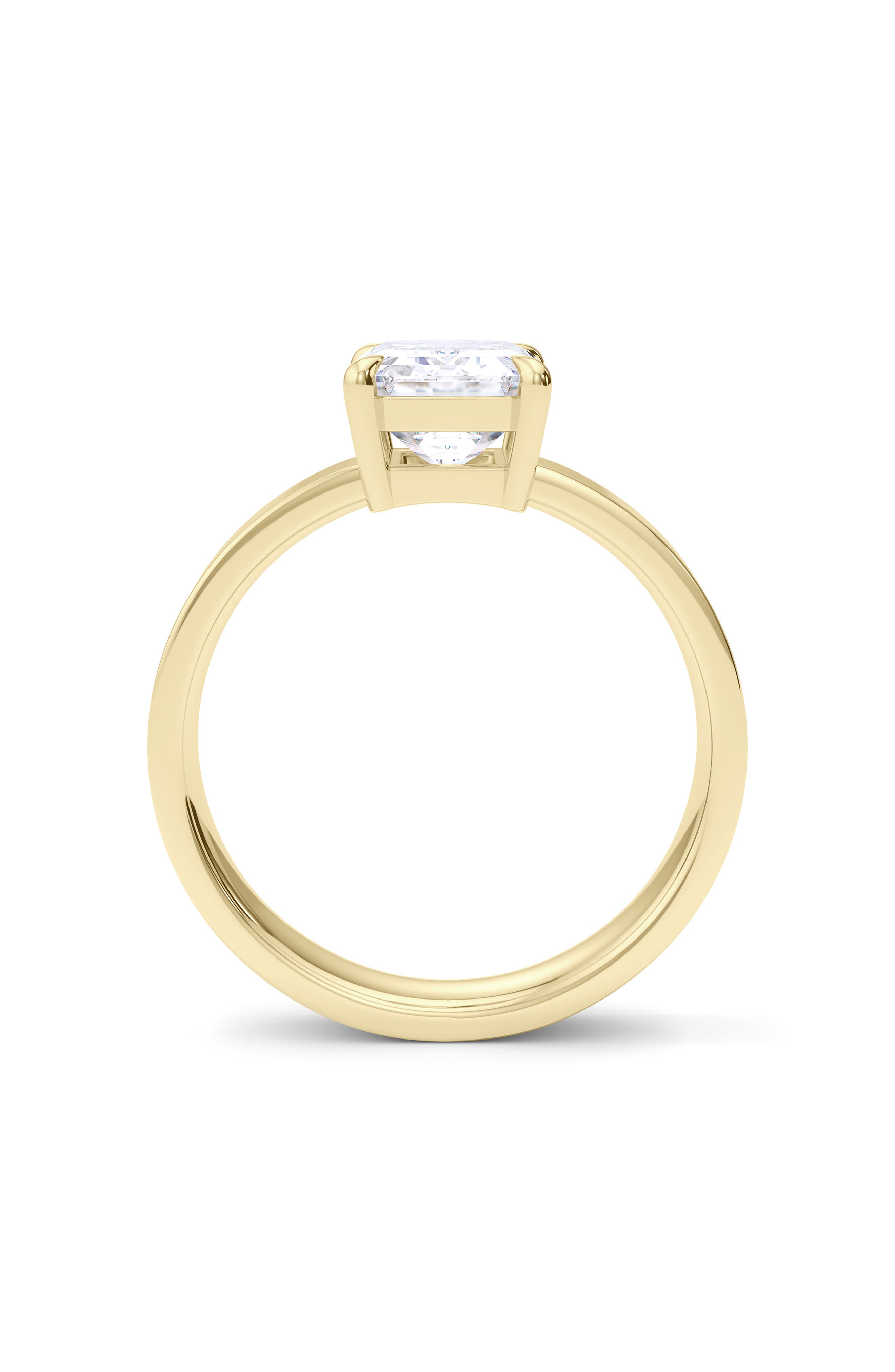 HauteCarat Emerald Cut Cigar Lab Created Diamond Ring (Women) | Nordstrom