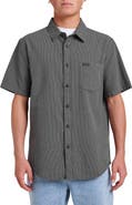 Quiksilver Oxford Stripe Classic Short Sleeve Button-Up Shirt