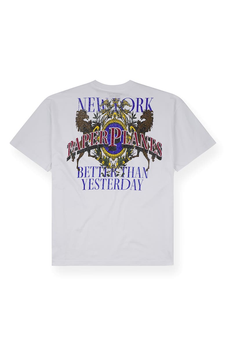 PAPER PLANES Planes Crest Cotton Graphic T-Shirt, Alternate, color, White