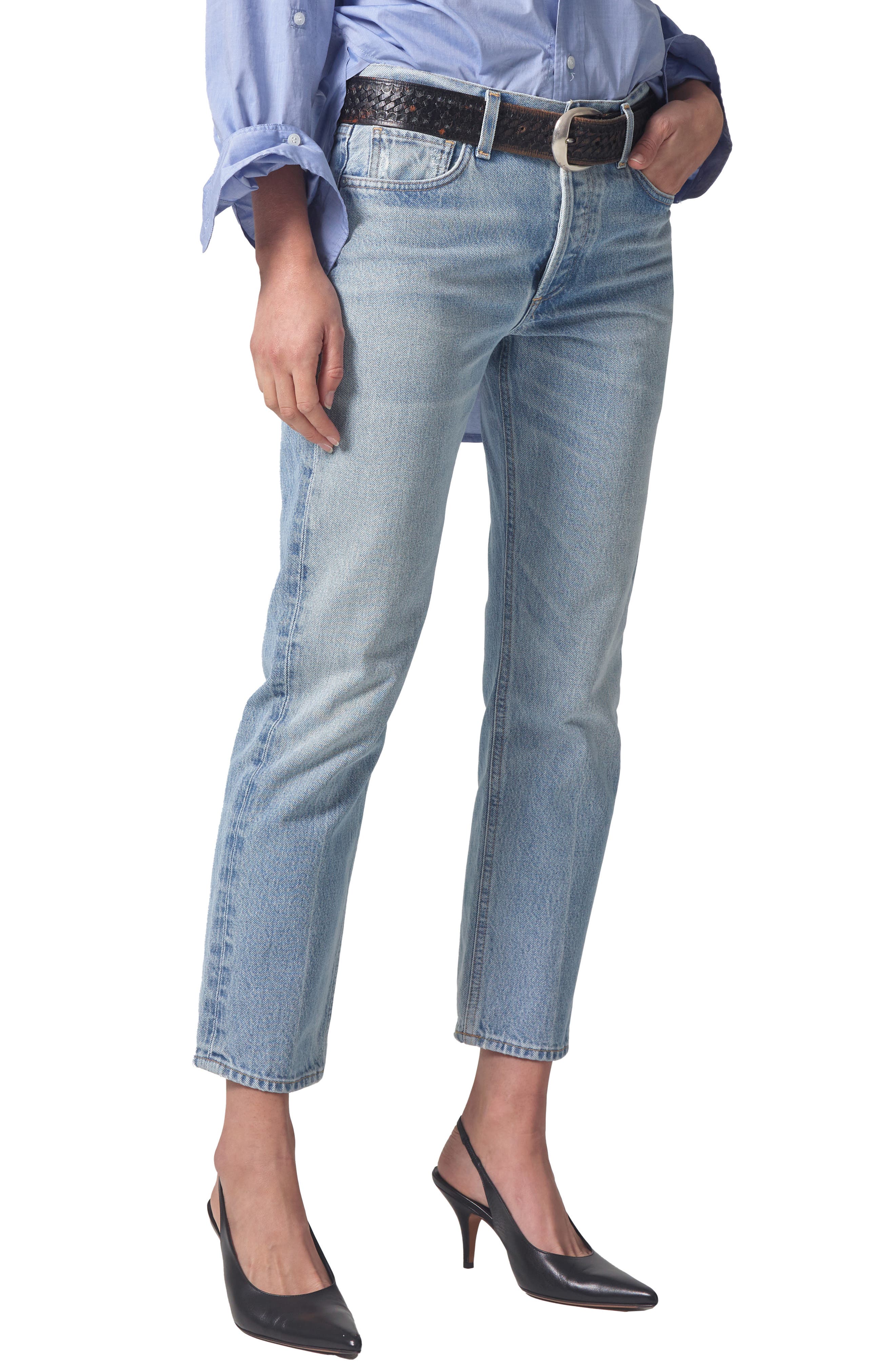 Citizens of Humanity Isla High Waist Organic Cotton Ankle Straight Leg Jeans