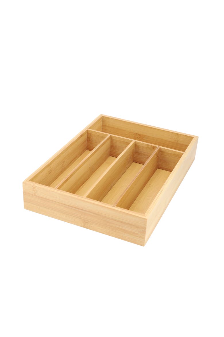 Wood Sectional Drawer Organizer, Main, color, Bamboo