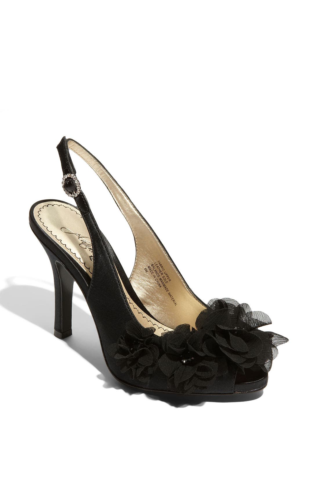 'Summer' Satin Pump, Main, color, BLACK