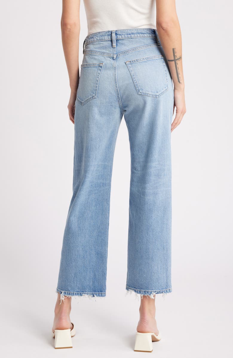 FRAME Le Jane Fray Hem Ankle Wide Leg Jeans, Alternate, color, 