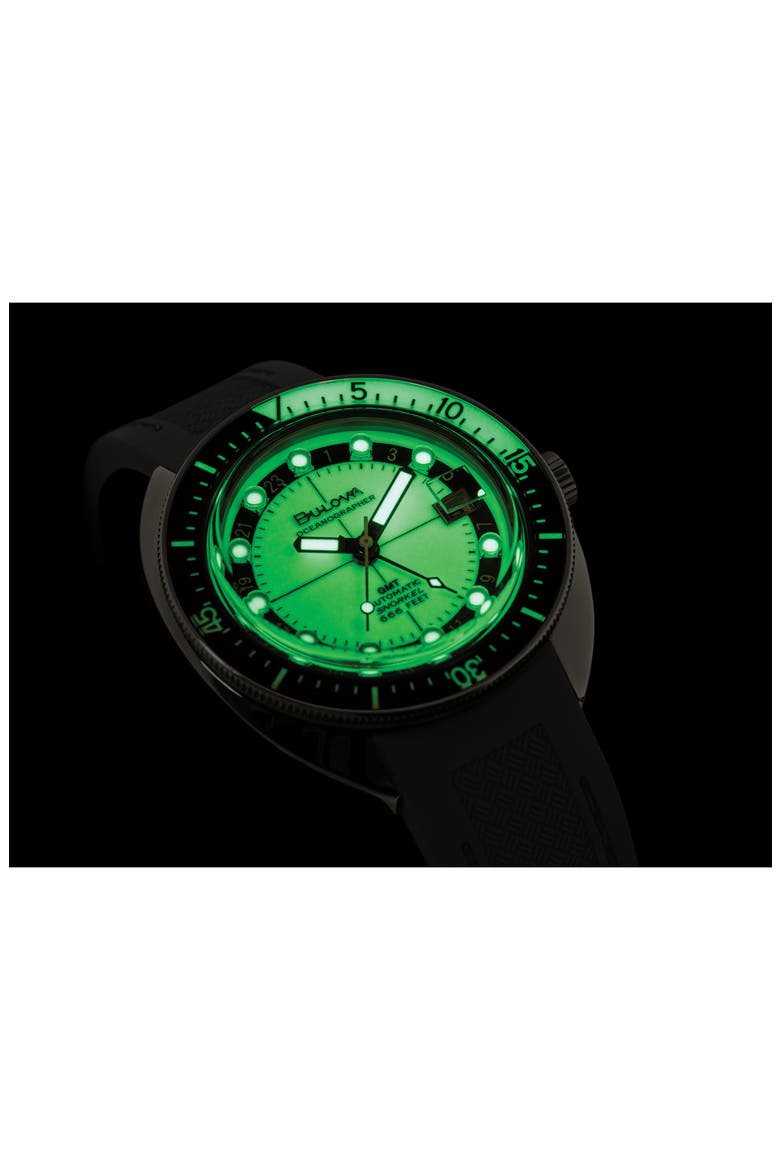 Oceanographer Automatic Silicone Strap Watch, 41mm, Alternate, color, GRAY