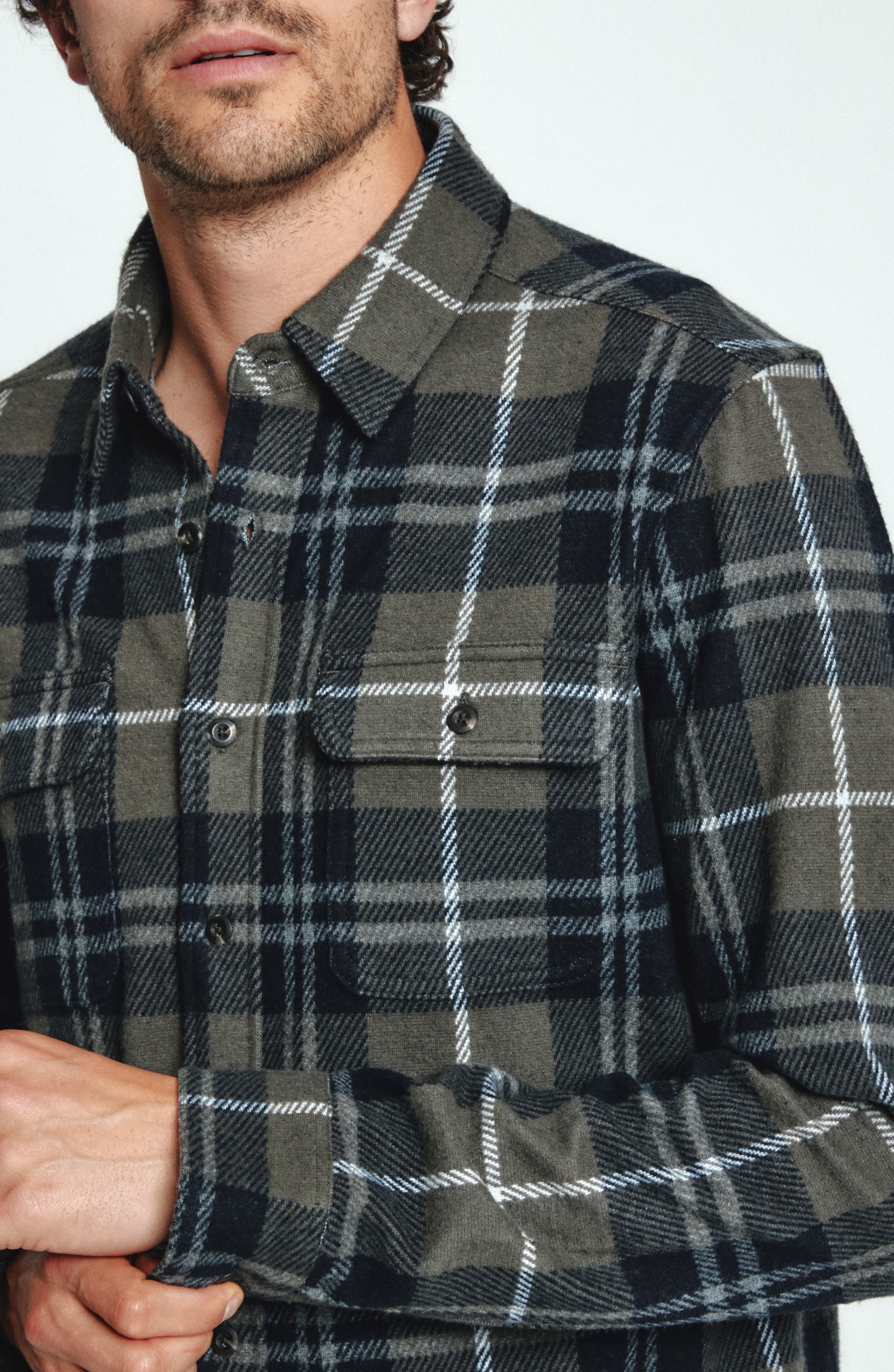 Generation Plaid Double Knit Button-Up Shirt - image 2