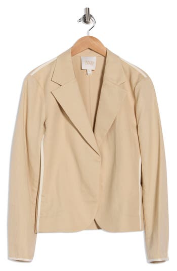 Twp Oversize Linen & Cotton Blend Blazer In Brown