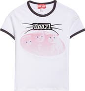 DIESEL® Cat Graphic Ringer T-Shirt
