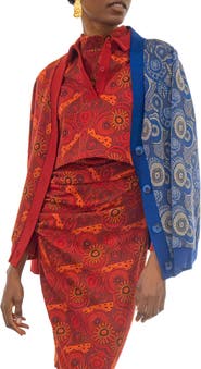 KAHINDO Windhoek Jacquard Two Tone Cardigan