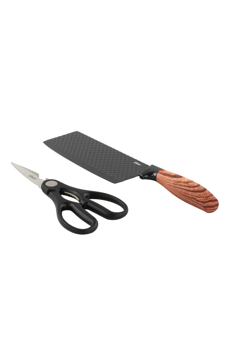 OSTER Gunderson 2 Piece Black Stainless Steel Cutlery Set, Main, color, Black