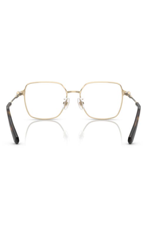 Swarovski 53mm Square Optical Glasses In Pale Gold