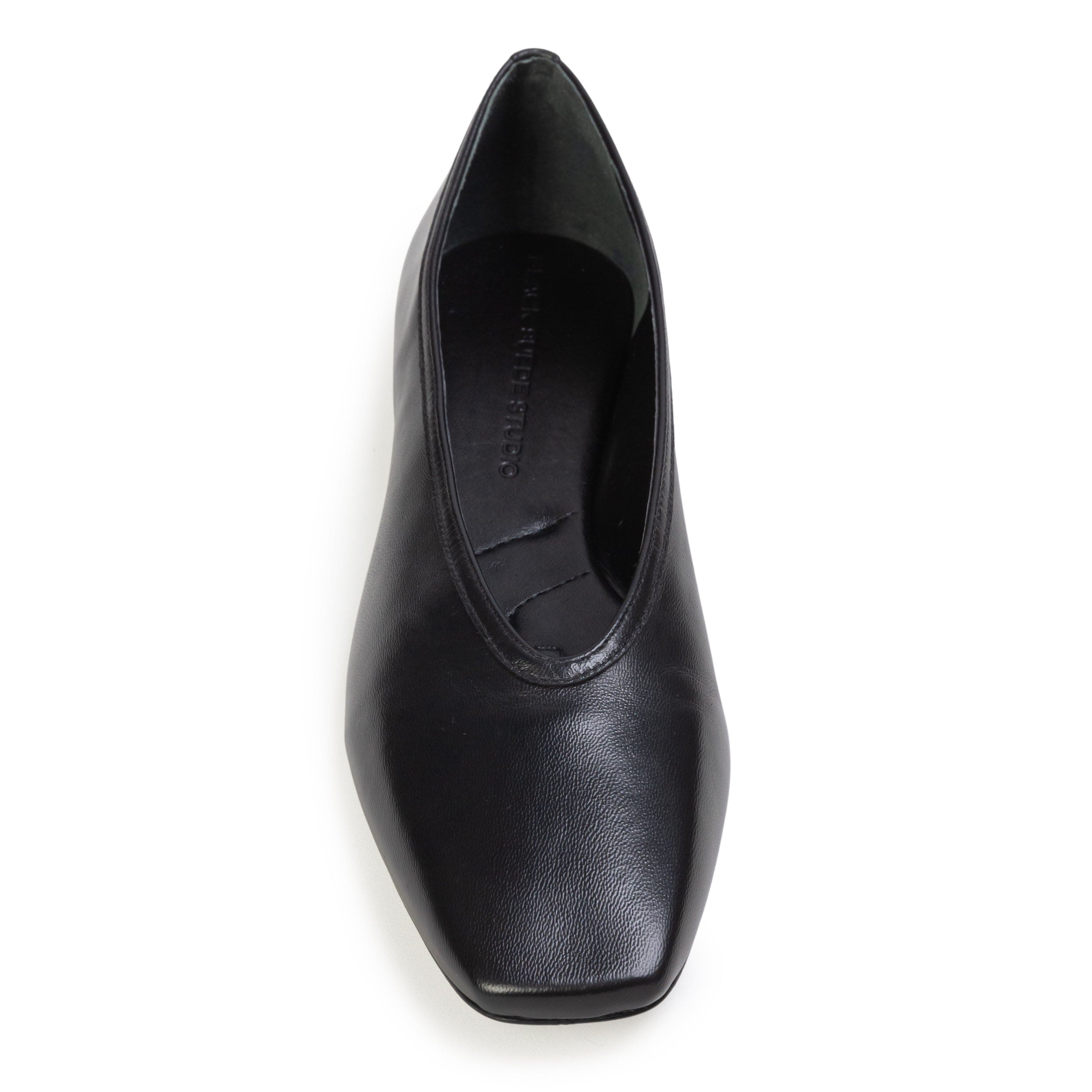 Ayra Leather Ballerina, Alternate, color, Black Leather