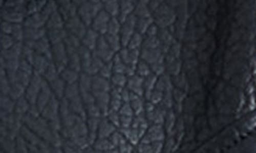 Topshop Boxy Faux Leather Bomber Jacket In Black