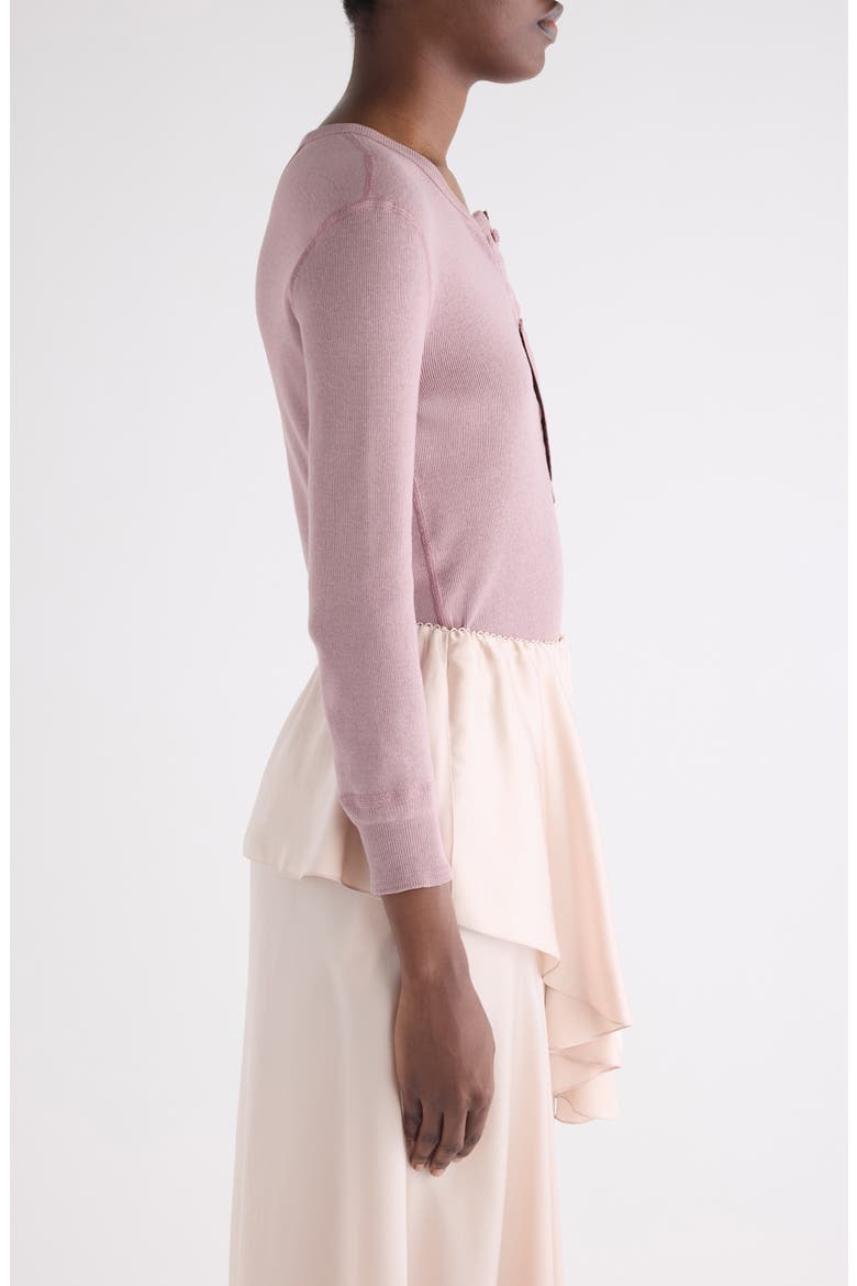 Rib Organic Cotton Henley, Alternate, color, BLUSHY PURPLE