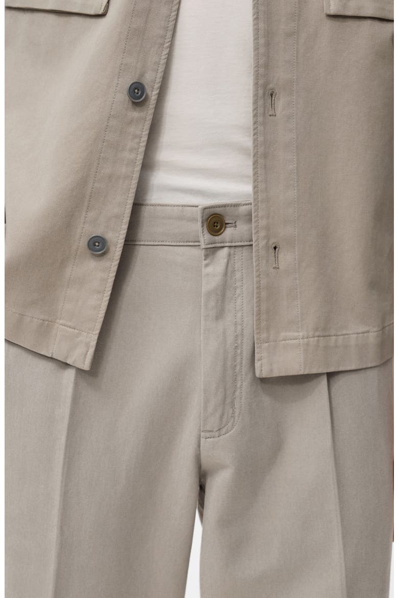 Cotton Blend Straight Leg Pants, Alternate, color, LIGHT/ PASTEL GREY